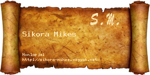 Sikora Mikes névjegykártya